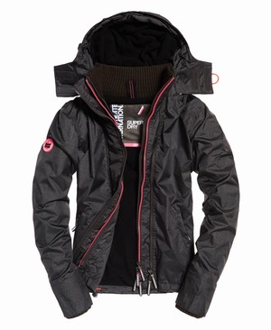 Superdry Pop Arctic Hooded Cipzár SD-Windcheater Női Kabát Khaki/Fekete | YQOJS9807